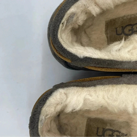 UGG Women’s Grey Moccasin Slippers Gray Size 8 - Picture 5 of 7